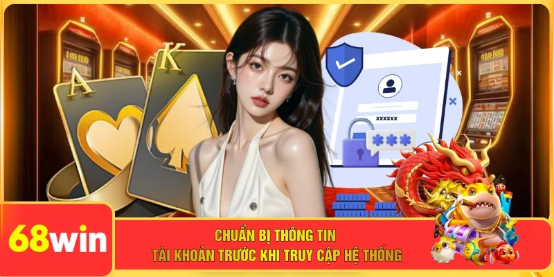 Chuẩn bị thông tin tài khoản trước khi truy cập hệ thống