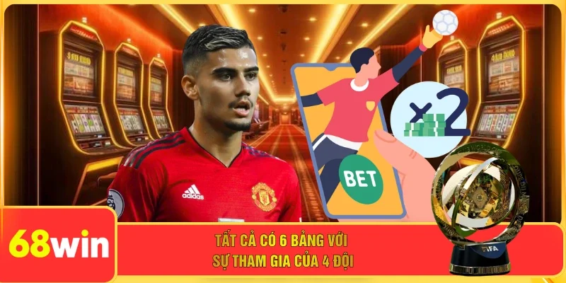 Tất cả có 6 bảng với sự tham gia của 4 đội